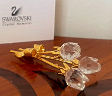 Swarovski Crystal Memories Bouquet Gold 199479 – 3 Rose Flowers – Celebrations