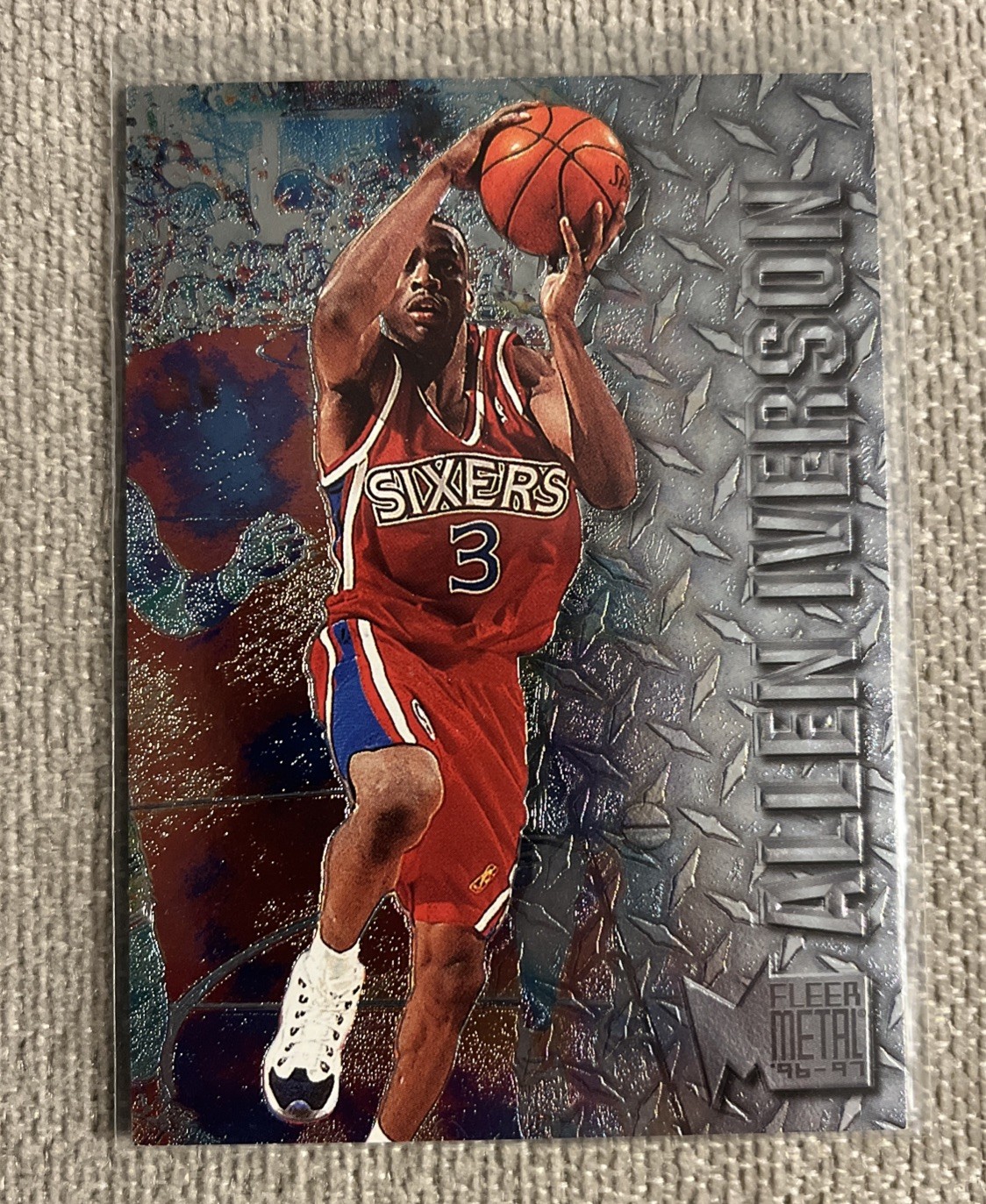 1996-97 Fleer Metal - Allen Iverson #201 (RC) Rookie Philadelphia 76ers