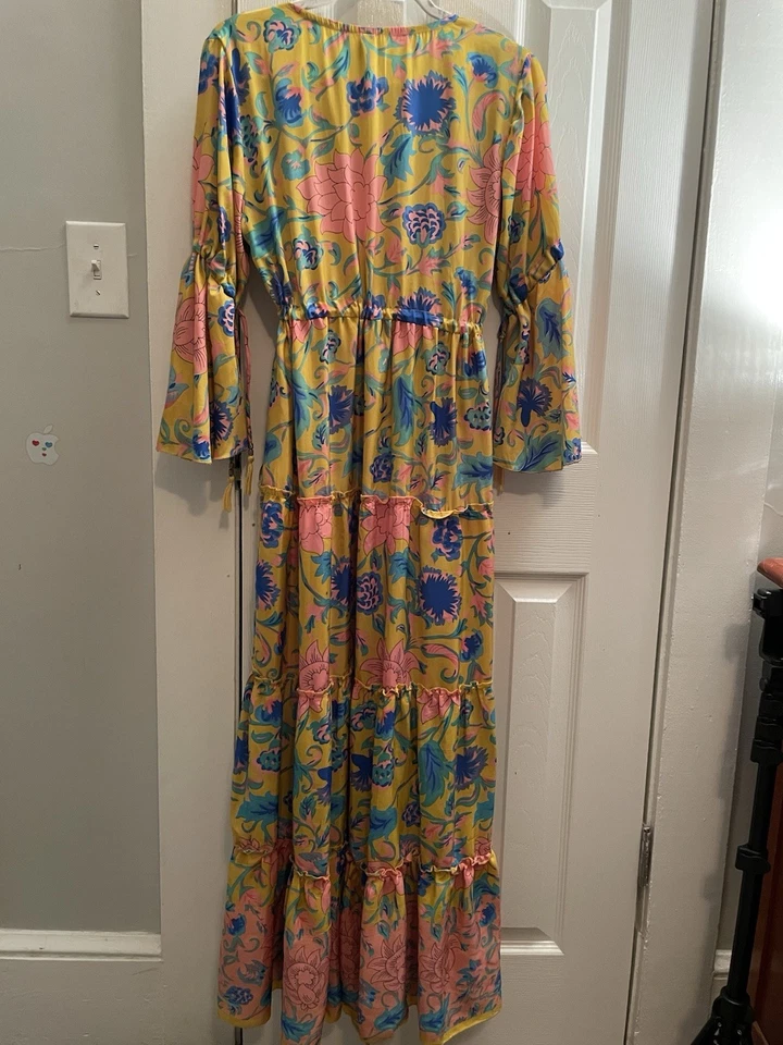 Maxi Vestido Anthropologie Me 2 Magic Colorido Boho Floral Talla M Foto 3 de 4