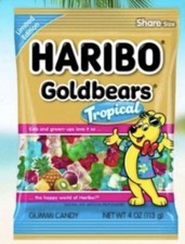 Haribo Goldbears Tropical Gummi Candy 4oz 12 Pack