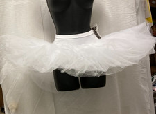 White TUTU GRADUATED short 6 tier Panty Ballet top skirt 15" child sizes