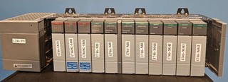 AB 1746 A13 w/1746 PA power supply and 11 I/O cards