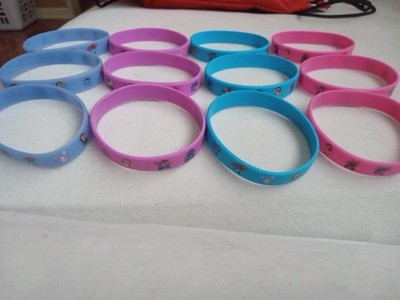 12 Lilo And Stitch Silicone Wristbands 4 Different Colors