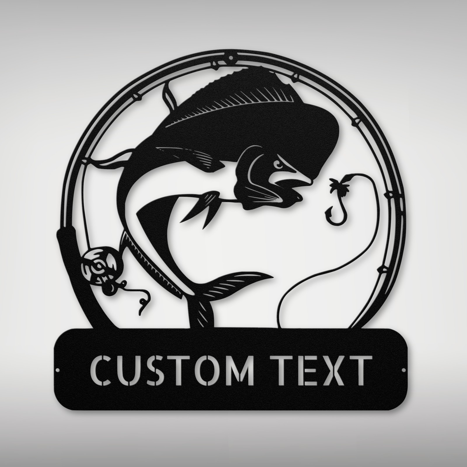 Personalized Mahi-Mahi Fish Metal Sign Custom Wall Decor Gift for Fishing Lover