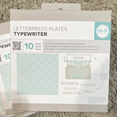 We R Memory Keepers Letterpress Plates Typewriter 10 Pieces lot of 3 