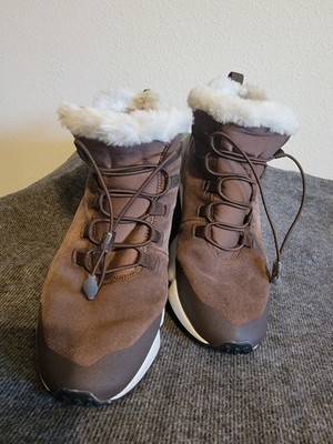 RAX  Women's Waterproof Suede Leather Hiking Shoes With Fur Lined Size 8.5