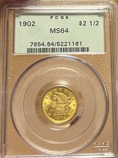 1902 OGH PCGS MS64 $2.50 Gold Liberty Head Quarter Eagle
