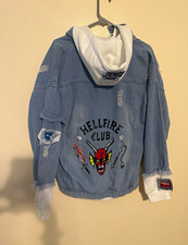 Hellfire Club Denim & Hoodie Combo Jacket   D...