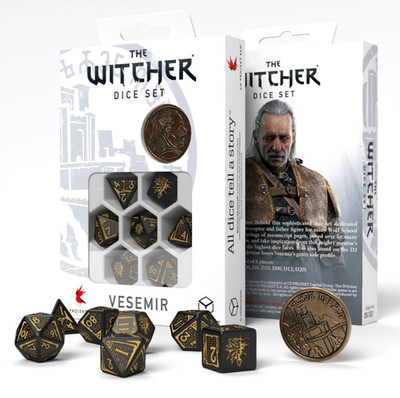 The Witcher Dice Set Vesemir The Swordmaster Role-Playing Game Q-Workshop New