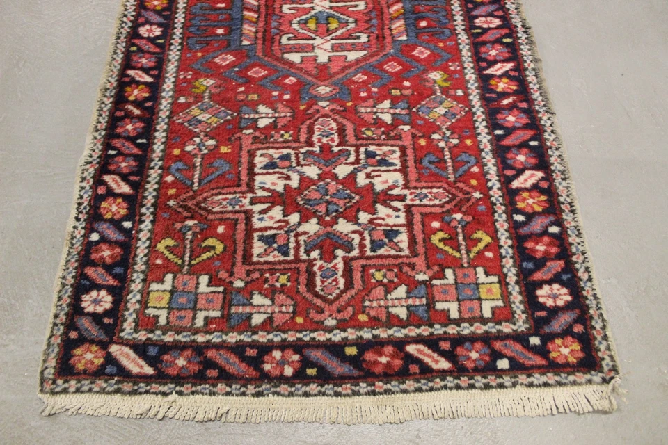 handgeknüpfter alte persisch heriz Teppich 125 x 73 cm top zustand - Bild 3 von 4