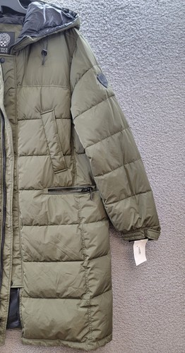 Vince Camuto Quilted Long Puffer Jacket Men's XL Olive Zip/Snap Closure - Picture 6 of 17