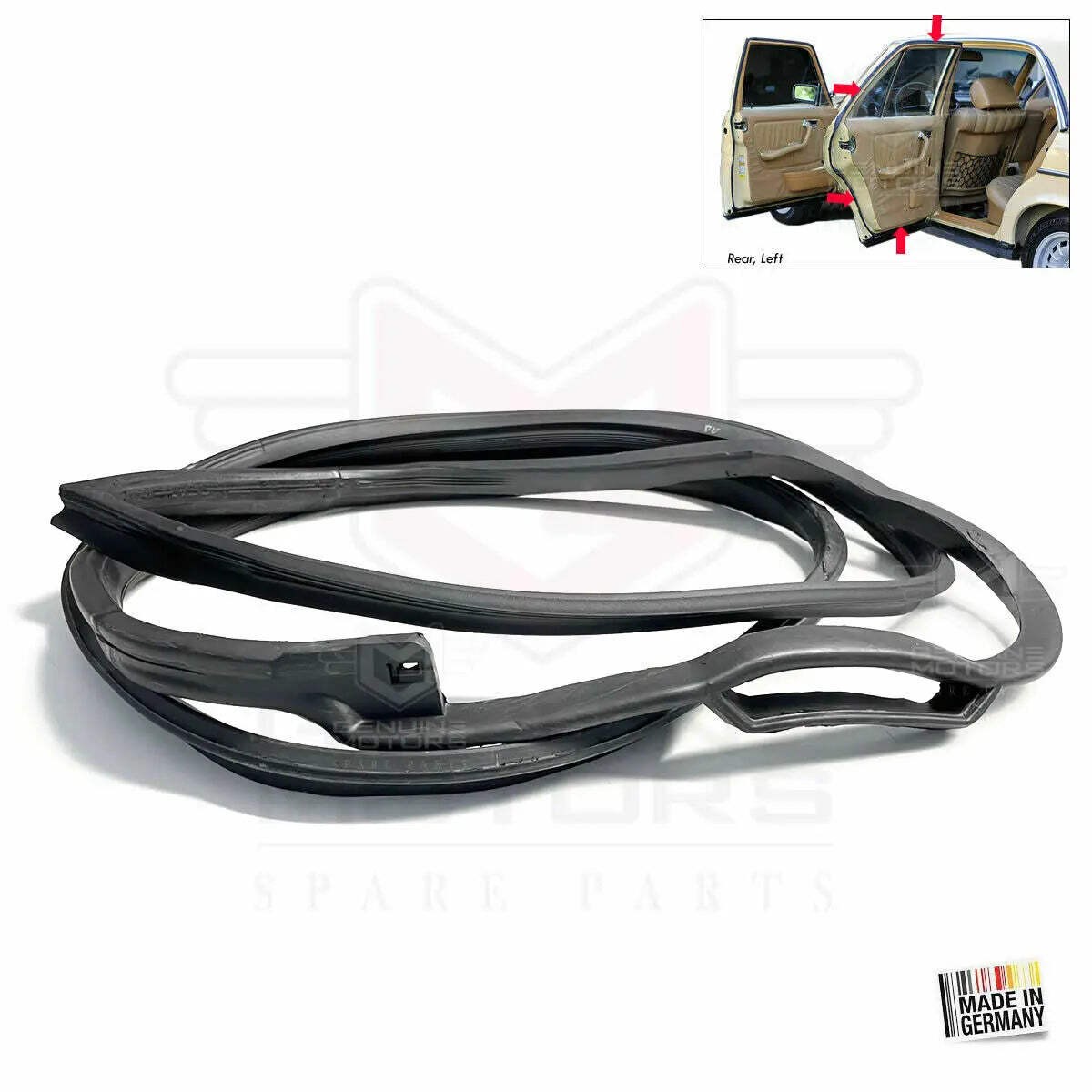 Rear Left Door Weatherstrip Seal Fits Mercedes W123 (1976-1985) 1237300178