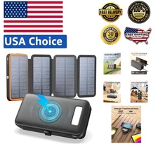 All-in-One Solar Charger Power Bank - 22.5W Fast Charge and Wireless Support