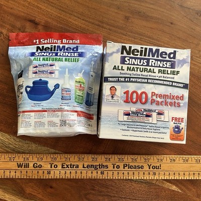 Neilmed Sinus Rinse All Natural Relief Premixed Refill Packets 100 Count
