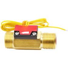 Water Flow Switch G1/2 BSPP Thread Copper 1.5-30 L/min for Industrial For HVAC