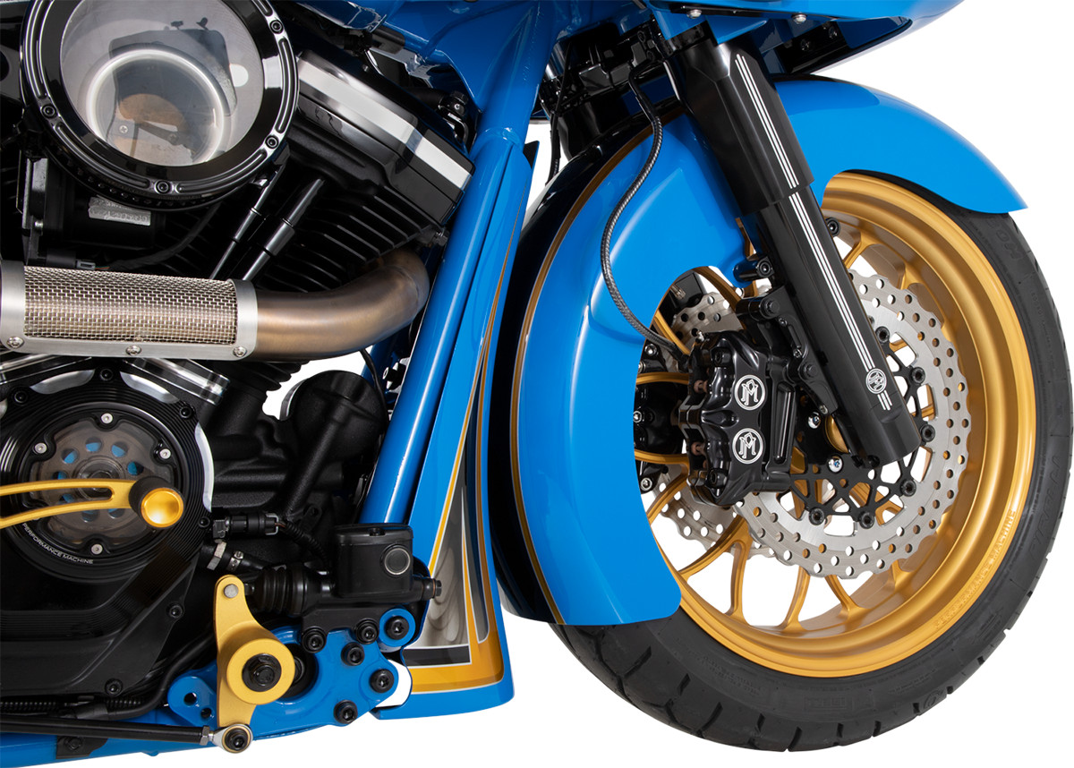 PERFORMANCE MACHINE (PM) 0208-2045-BM Fork Slider Covers - Tech - Contrast Cut