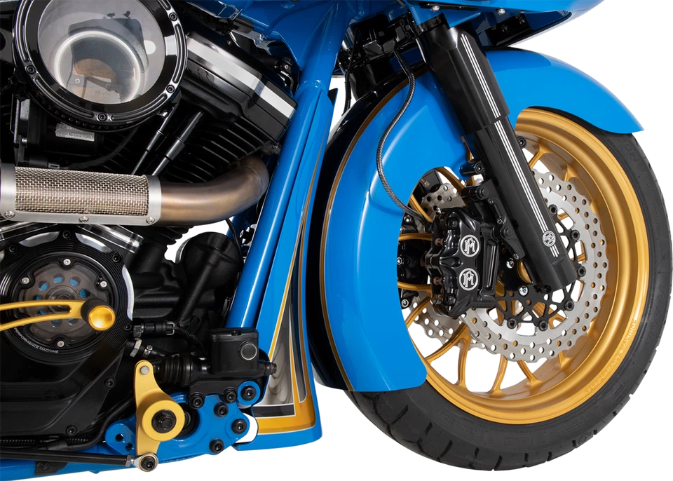 PERFORMANCE MACHINE (PM) 0208-2045-BM Fork Slider Covers - Tech - Contrast Cut Foto 2 de 3