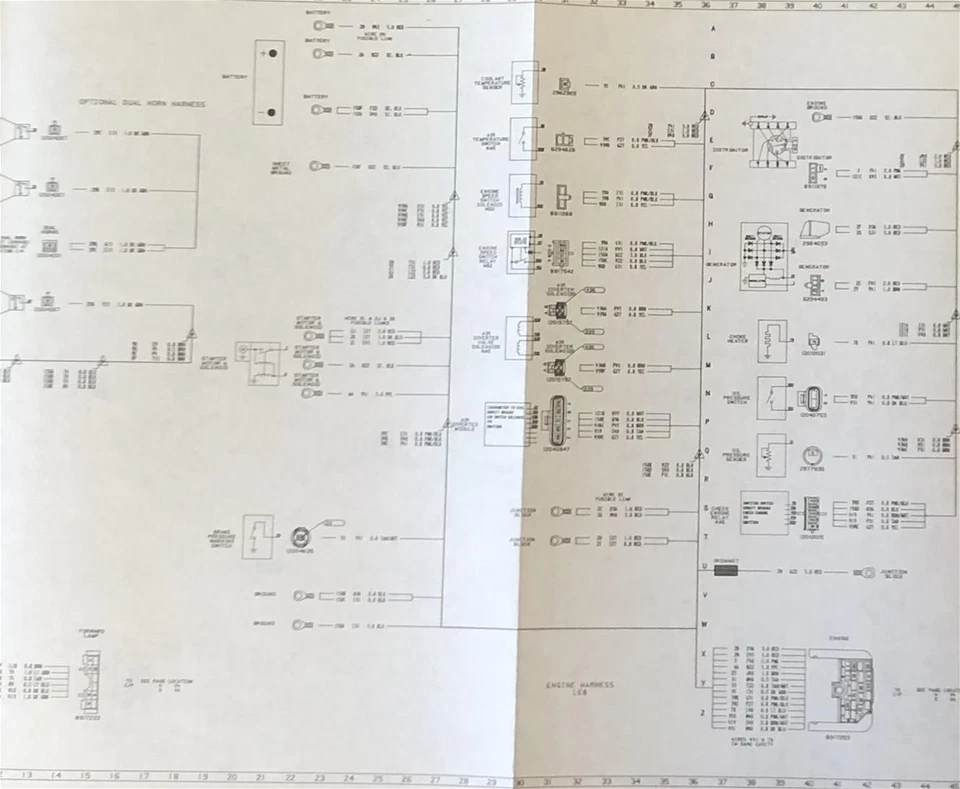 1986 GMC Chevy P20 P30 diagrama de fiação Stepvan Motorhome P2500 P3500 Chevrolet - Imagem 2 de 3