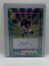 2025 Panini Donruss - Signature Series Carson Rucker #SG-CRK Green Laser 
