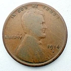 1914 S Wheat Cent Good Details Better Date Rare U.S. Type Coin Copper