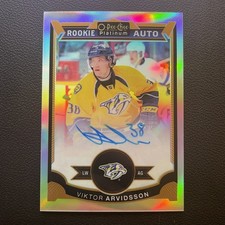 2015-16 UD - OPC Platinum - Base Rookie Auto Viktor Arvidsson 185 Rainbow