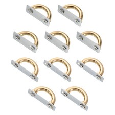 10 Pcs Arch Bridge Buckle, Metal D-Ring Connector, 16mm, 13mm, Light Gold