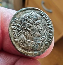Antike r&ouml;mische M&uuml;nze, sehr sch&ouml;ner Nummus von Constantinus I (B2-15)