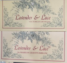 Lavender & Lace Cross-Stitch Patterns. Items Sold Individually From List.