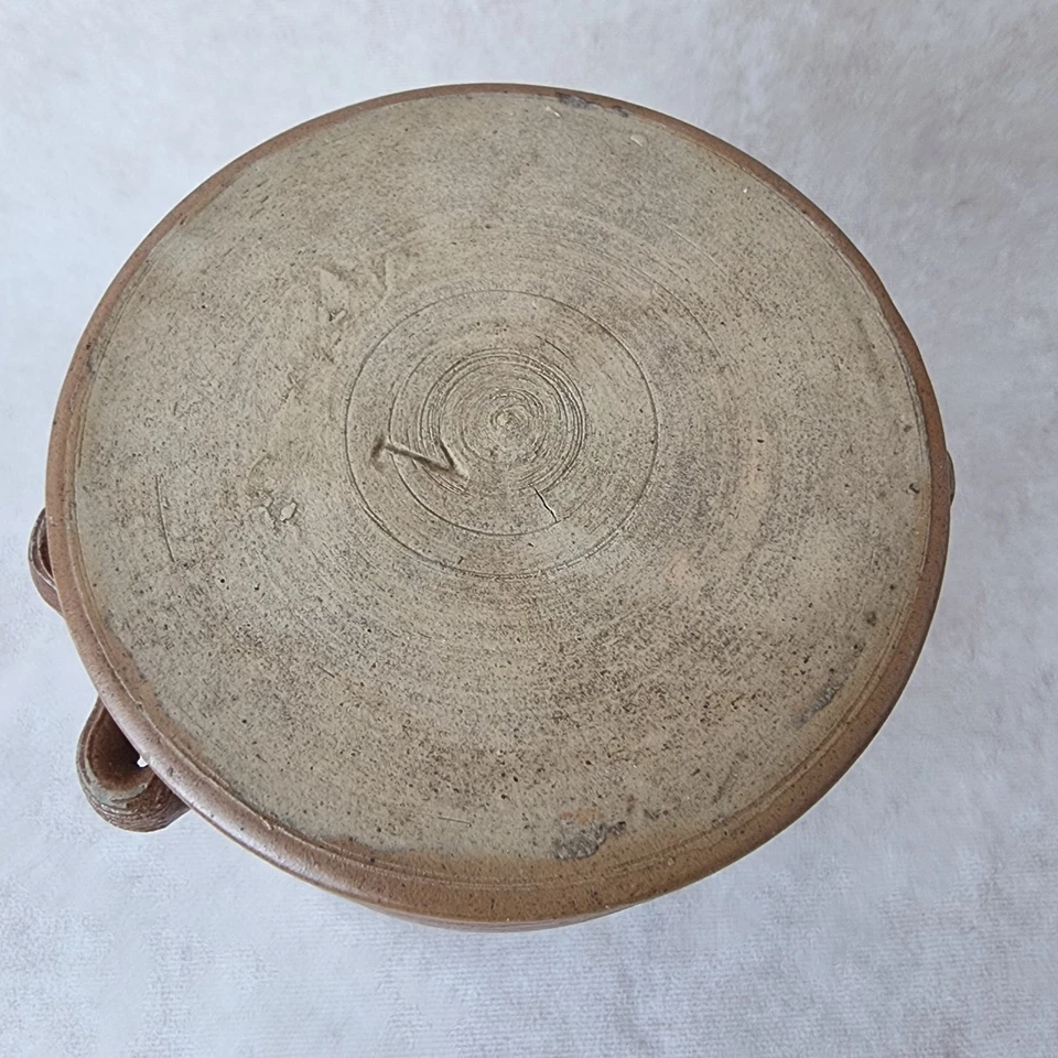 Pot en Grès Brun Vernissé – Ancien Récipient de Cuisine – Déco Campagne - Photo 2/4