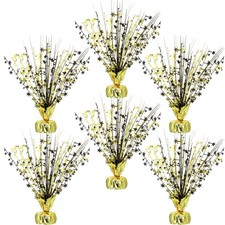 6 Pcs Metallic Foil Spray Centerpiece Halloween Party Star Fall Table Decorat...