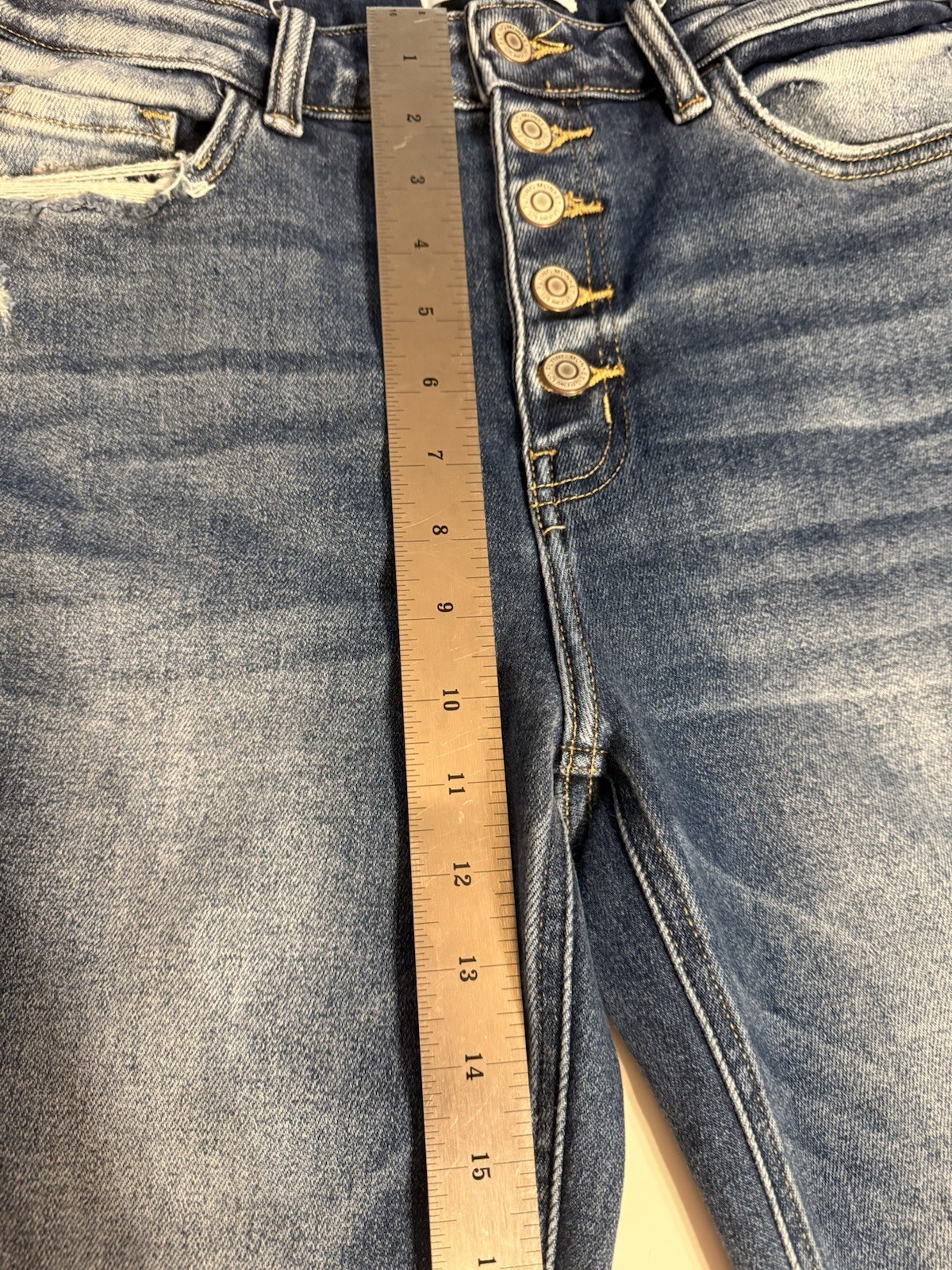 Flying Monkey Women’s Distressed Button Fly Tag S… - image 9