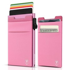 Slim Front Pocket Wallet,Pop Up Card Holder Wallets for Men and Women Aluminu...