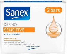 Sanex Sensitive Skin Bar Soap 90g 2 Pack - Hand Soap - Specifically developed