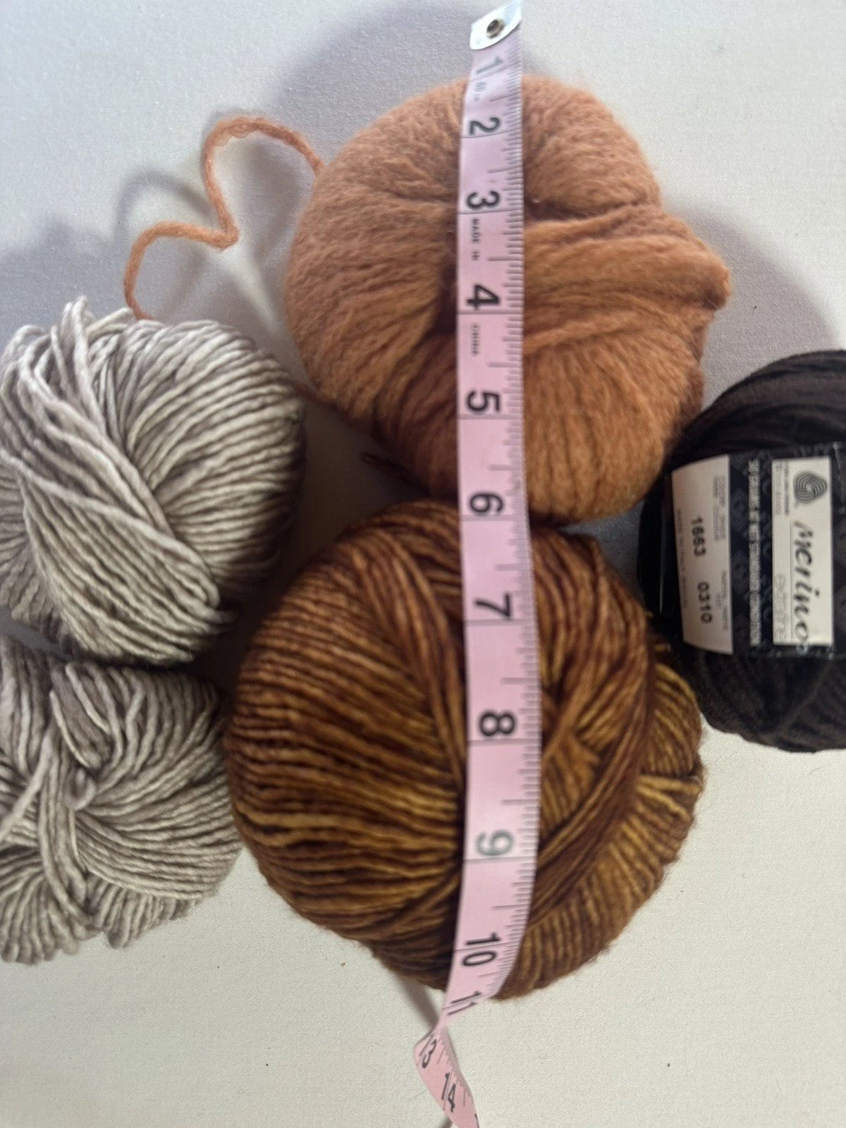 Lot of 5 Yarn NICE Balls Mix Color Zara, K&C Unknown. FALL WINTER COLORS. - product detail image 12