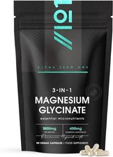 Magnesium Glycinate 3-in-1 Complex Supplements 1800mg 90 Caps High Absorption 0.08 per thousand milligrams