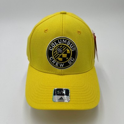 Adidas Columbus Crew SC MLS Superflex Fitted Hat Yellow Mens Size S/M New