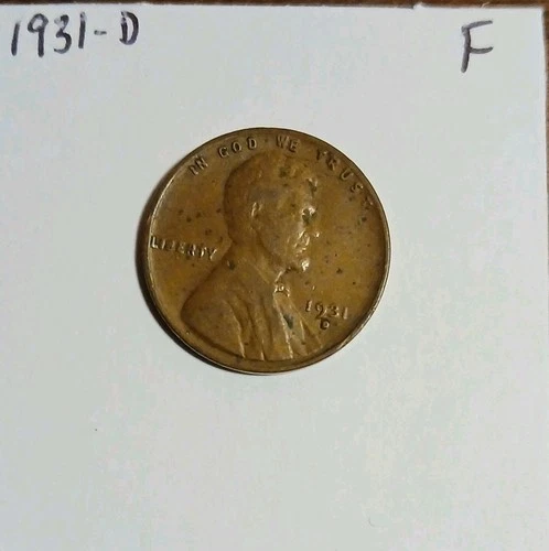 1931 D Lincoln Wheat Cent Fine Denver Mint
