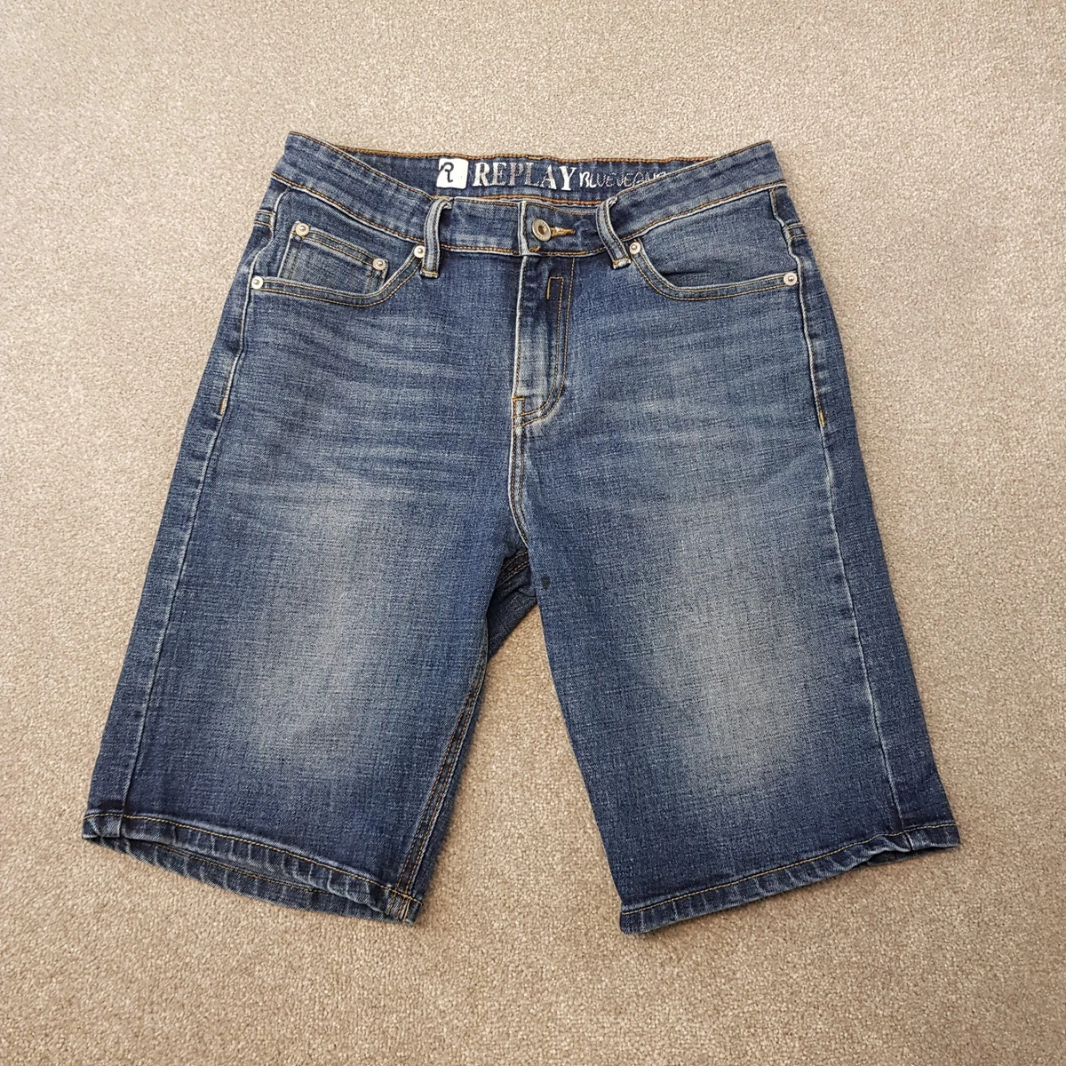 Replay Vannie Pantaloncini Cargo Denim Uomo - Hyperflex - Vestibilità Comoda