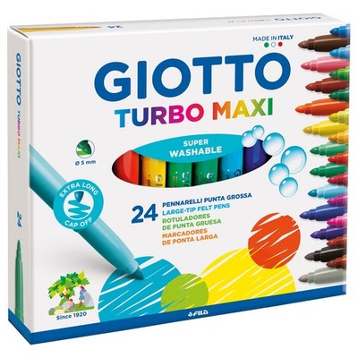 Giotto F455000 Gio Turbo Maxi Felt Tip Pen 24pcs Set