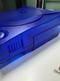 SEGA Dreamcast Clear Replacement Shell Housing Blue Transparent Kit