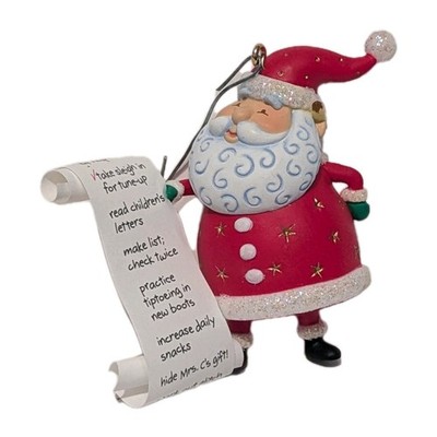 Hallmark Keepsake Ornament Santa Claus List So Much To Do Vintage 2004