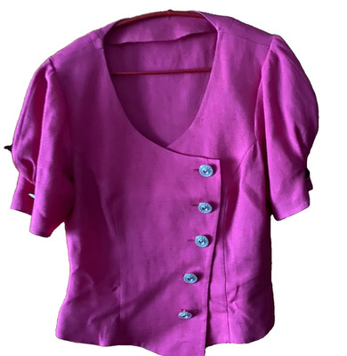 Helene Strasser Trachten-Oberteil  hochwertig modern asymetrisch Gr. 36 rosa