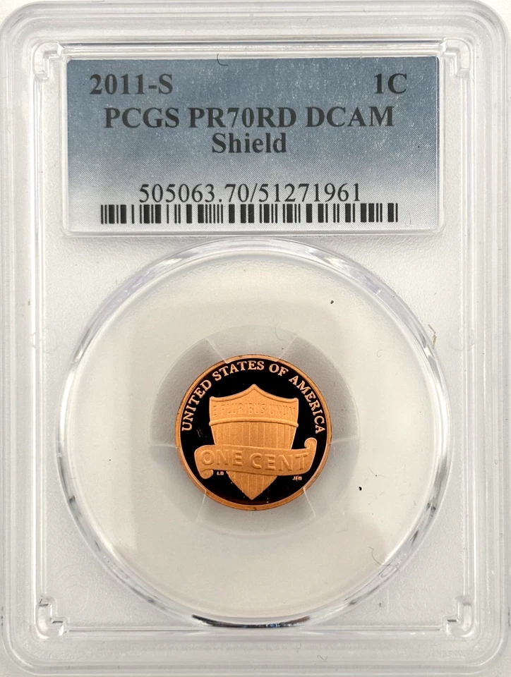 2010, 2011, 2012 "S" PCGS 70 RD DCAM Proof Lincoln Cent Three Coin Set - Image 3 of 4
