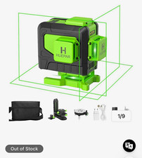 Huepar 903DG Self-Leveling Green Laser Level w/ Case, Manual & Accessories