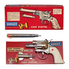 New Old Stock MIB - Unfired - Hubley 2 in 1 Cap Pistol - FREE SHIPPING