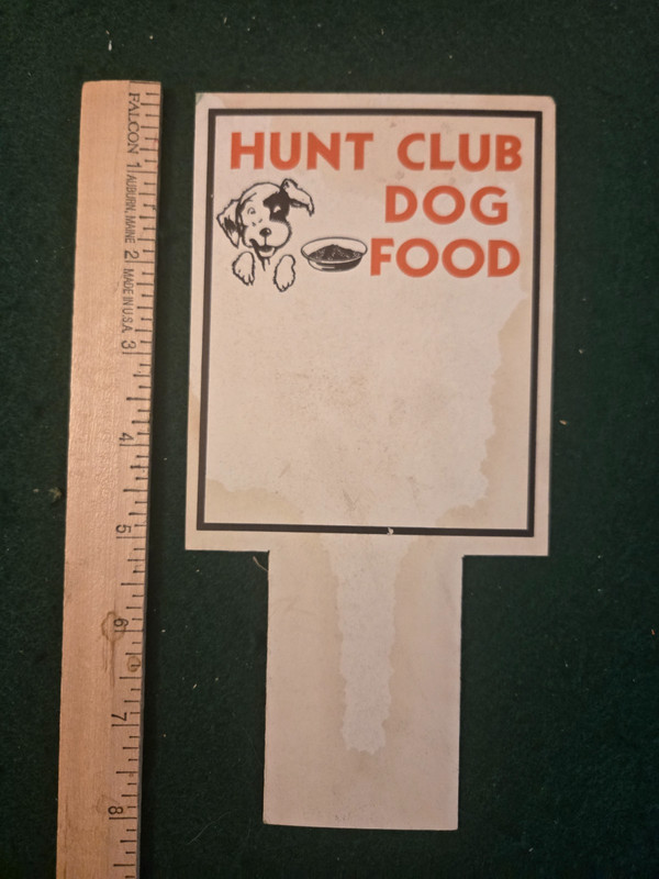 Vintage Hunt Club Dog Food Paper Fan