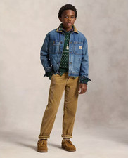 Polo Ralph Lauren Boys Khaki Bedford Straight Fit Corduroy Pants Size 20 NWT