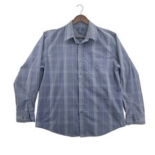 Dockers Mens Classic Fit Long Sleeve Plaid Button Down Shirt L 16-16.5
