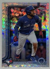 2025 Topps Chrome Logofractor - #163 Steward Berroa ROOKIE Toronto Blue Jays