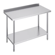 Uimoso48x24in Stainless Steel Work Table Commercial Kitchen Work Food Prep Table